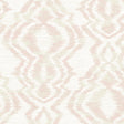 Moirella blush abstract wallpaper with a soft moiré-inspired pattern in pale pink and ivory.