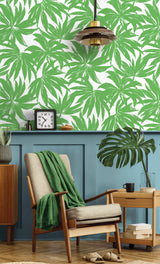 Palma Green by West Boulevard Collection Botanical Wallpaper – Daisy Bennett Designs DBW9112-Sample