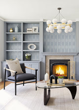 Manhattan Peacock by Deco 2 Metallic Geometric Wallpaper – Collins & Company DC60002