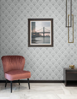 Chrysler Arches Argos Grey by Deco 2 Art Deco Geometric Wallpaper – Collins & Company DC60305
