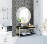 Brooklyn Diamond Grey by Deco 2 Geometric Metallic Wallpaper – Collins & Company DC60504