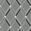 Brooklyn Diamond geometric wallpaper in grey with metallic accents