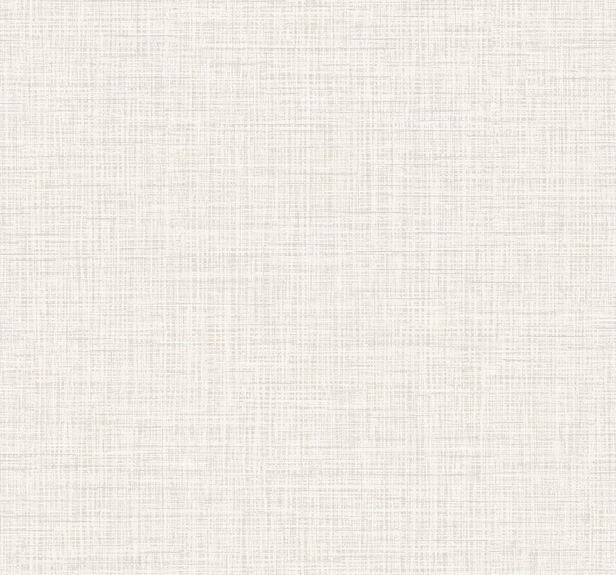 Off-white metallic faux linen texture wallpaper
