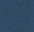 Cobalt blue textured metallic linen-look wallpaper, Glitter Faux Finish pattern