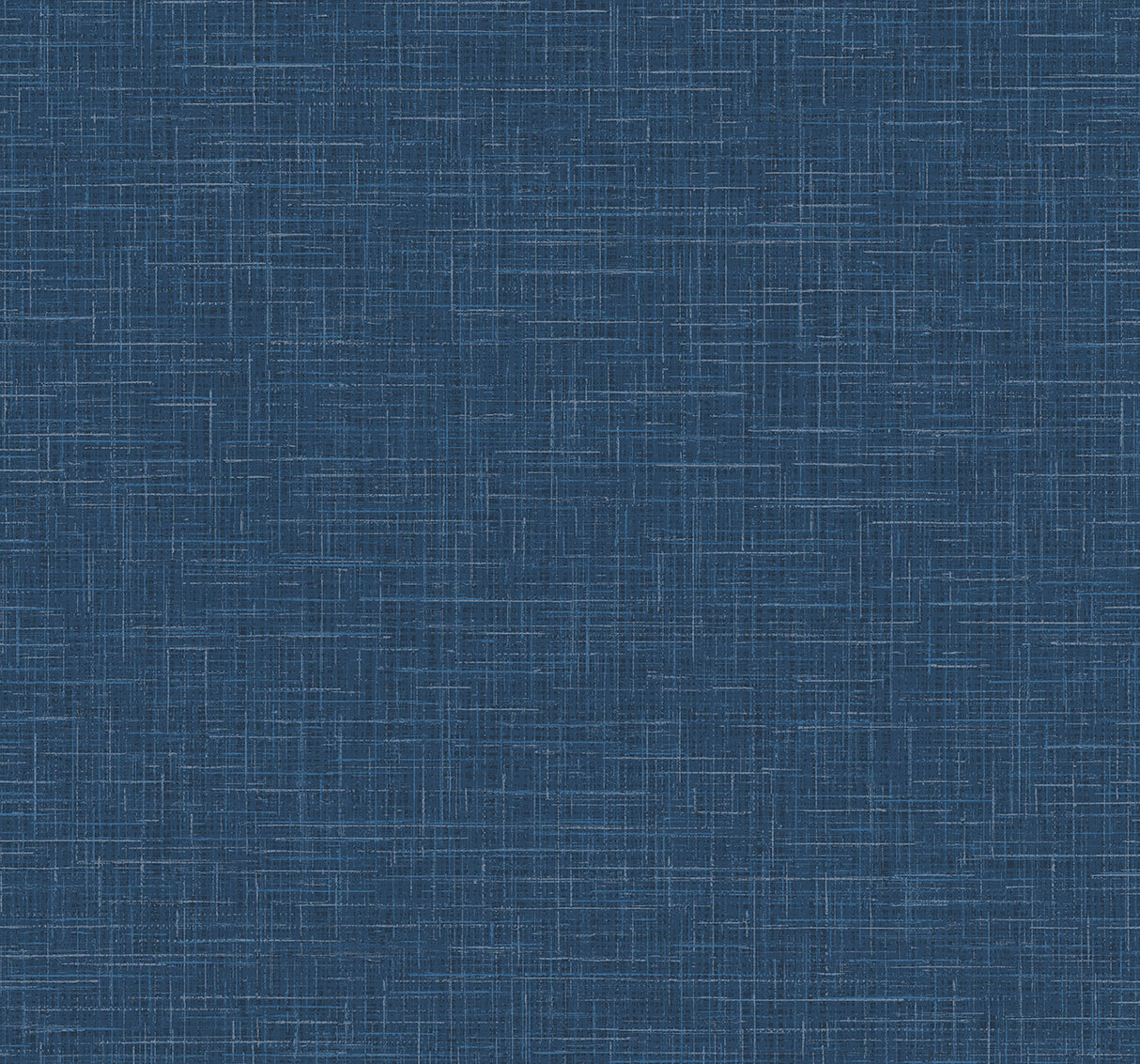 Cobalt blue textured metallic linen-look wallpaper, Glitter Faux Finish pattern