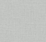 Storm grey metallic linen-texture wallpaper with subtle glitter faux finish