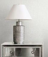 Rockefellar Maze Margalo by Deco 2 Metallic Geometric Wallpaper – Collins & Company DC60900