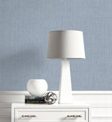Queens Weave Steel Blue by Deco 2 Woven Texture Wallpaper – Collins & Company DC61002