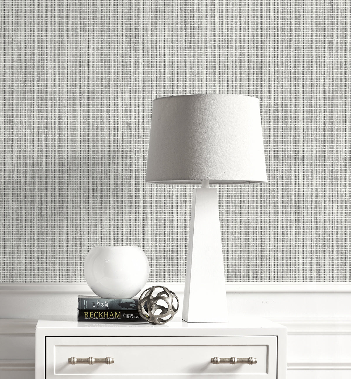 Queens Weave Alloy by Collins & Company Textured Weave Wallpaper – Collins & Company DC61003-Sample