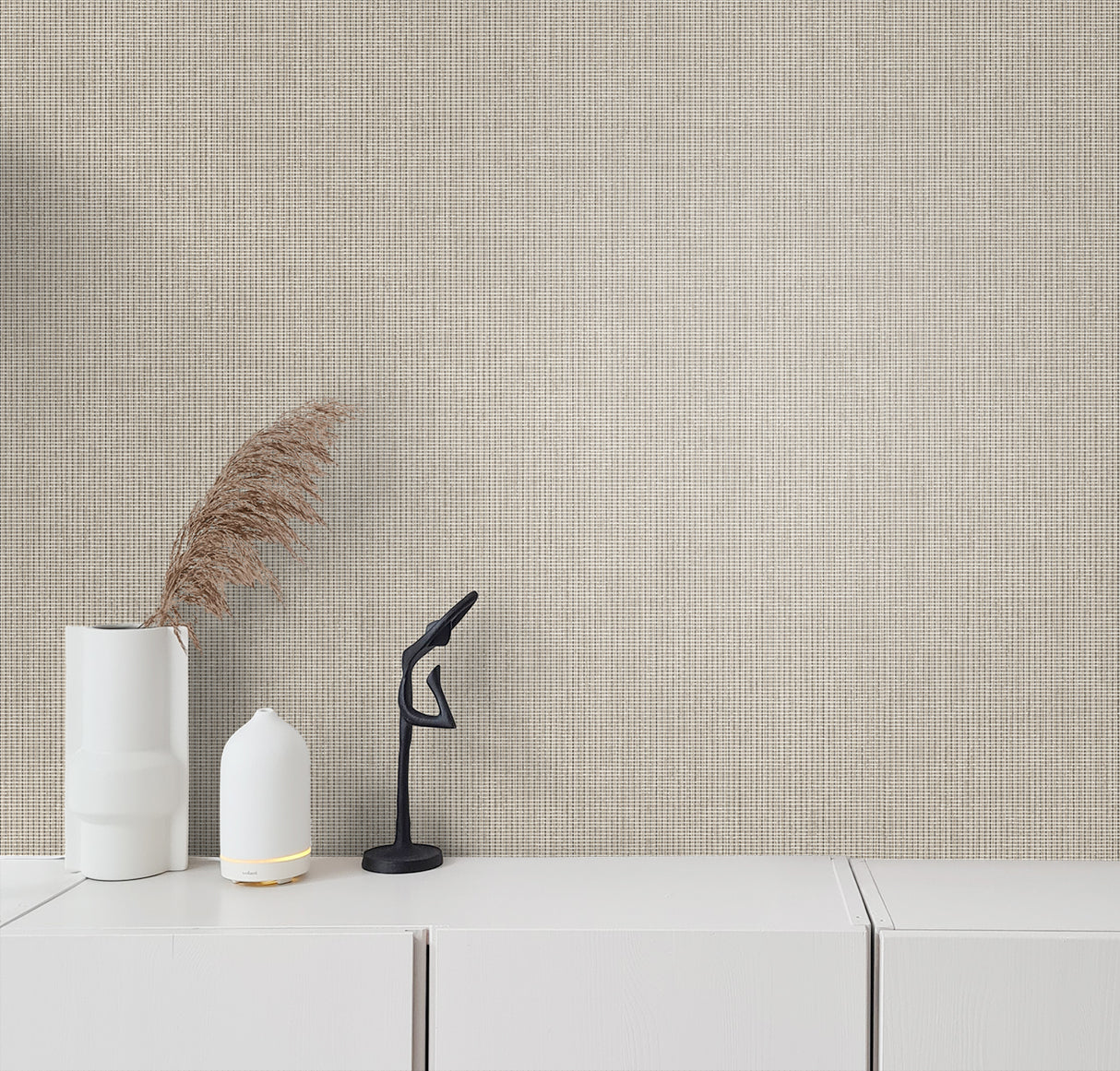 Queens Weave Taupe Gray by Deco 2 Textured Weave Wallpaper – Collins & Company DC61008