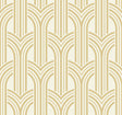 Broadway Arches wallpaper in Golden Nugget metallic geometric arch pattern