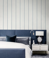 Rockefeller Stripe Navy by Deco 2 Striped Wallpaper – Collins & Company DC61404-Sample