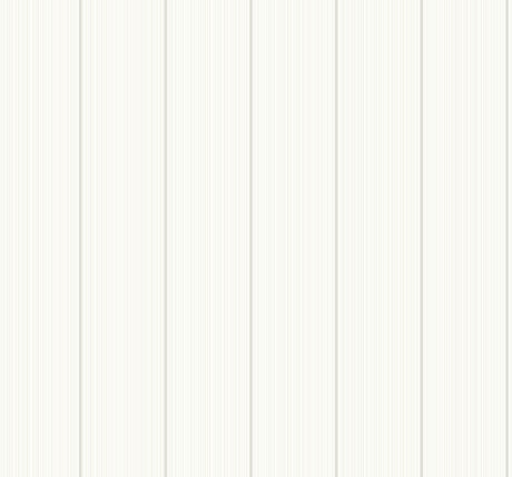Rockefeller Stripe wallpaper in Dove White with subtle vertical stripes