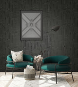 Manhattan Skyline Midnight by Collins & Company Gloss Skyline Wallpaper – Collins & Company DC61510-Sample