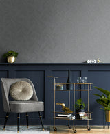 Deco Banana Leaf Slate by Deco 2 Metallic Botanical Wallpaper – Collins & Company DC61708-Sample