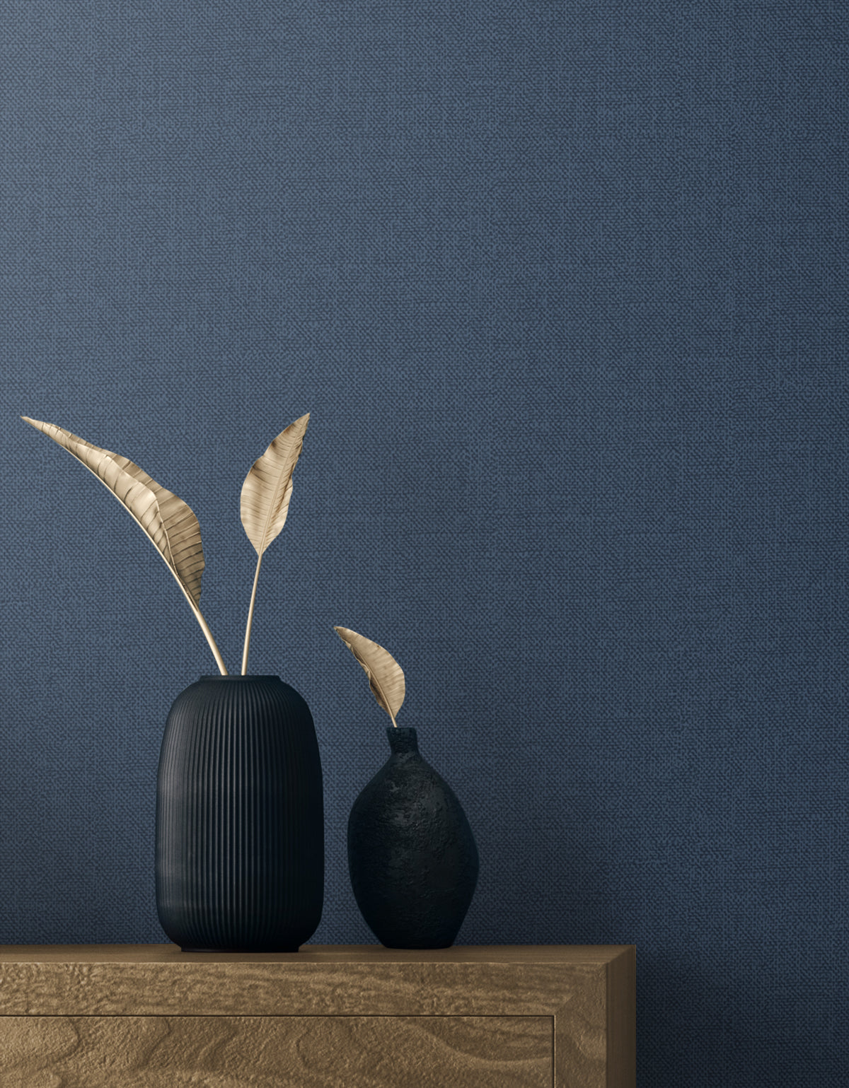 Deco Linen Blue by Deco 2 Linen Texture Wallpaper – Collins & Company DC61802 -Sample