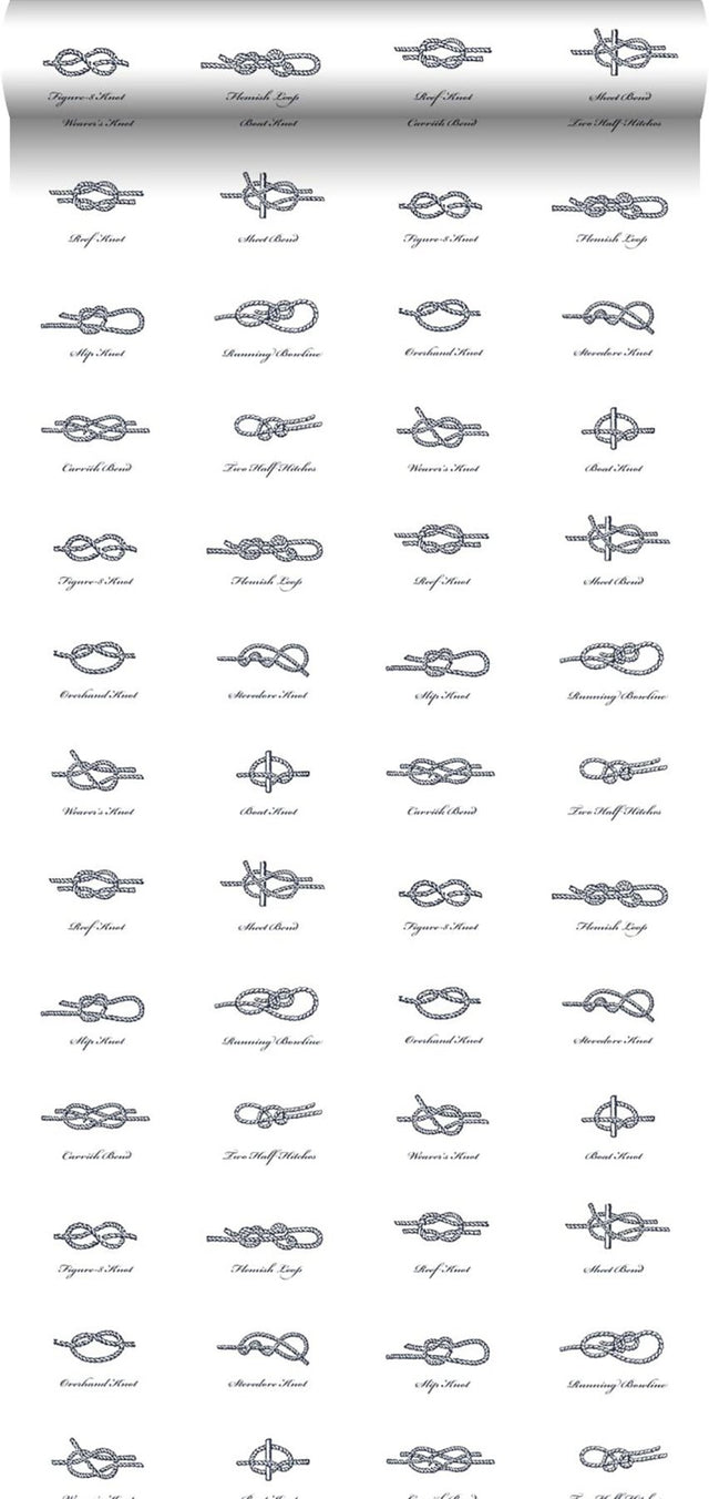 Marius Off White Sailors Knots Wallpaper