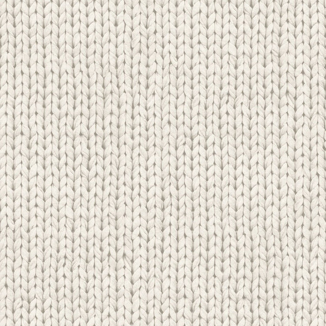 Hart Cream Chevron Fabric Wallpaper with Knit Texture Motif - ESTA Home DD137720