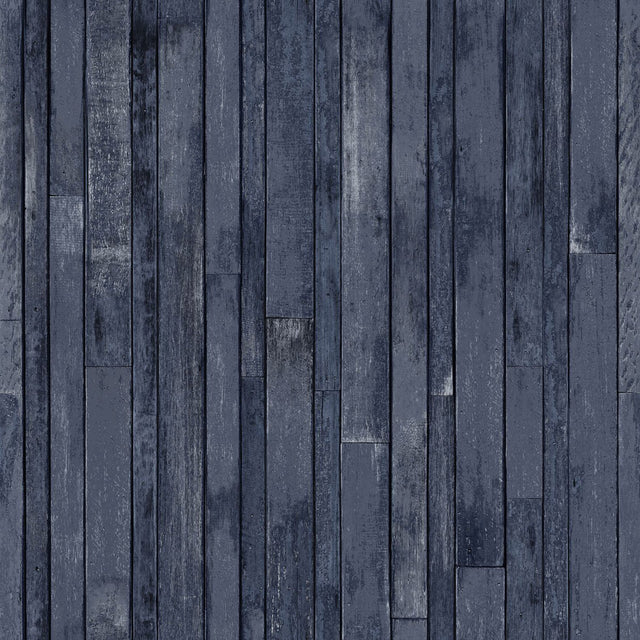Azelma Navy Wood Wallpaper