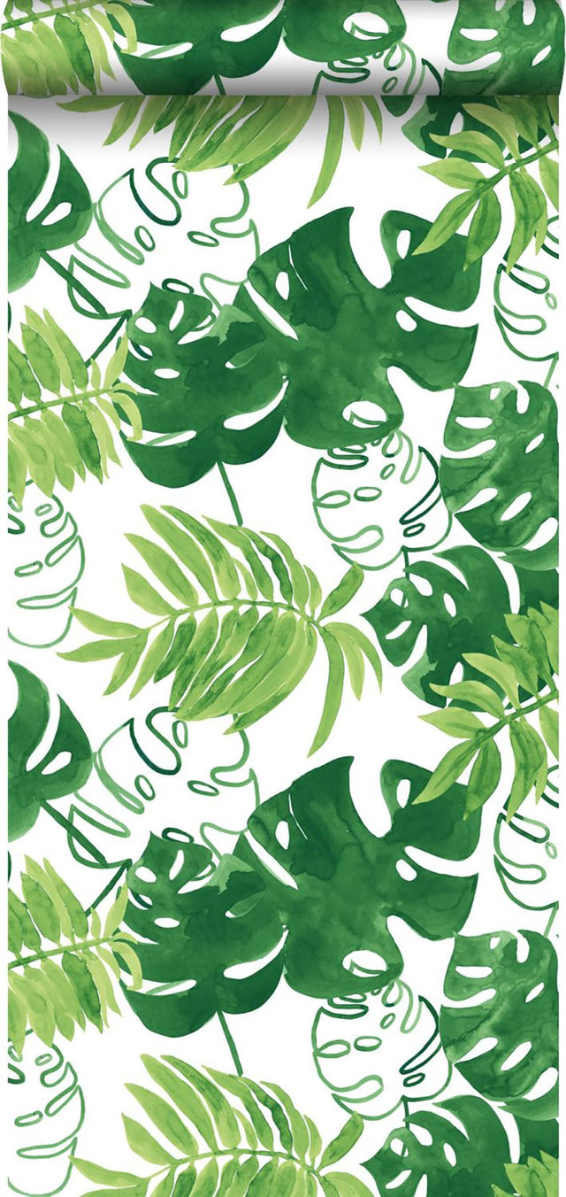 Patti Green Leaves Wallpaper