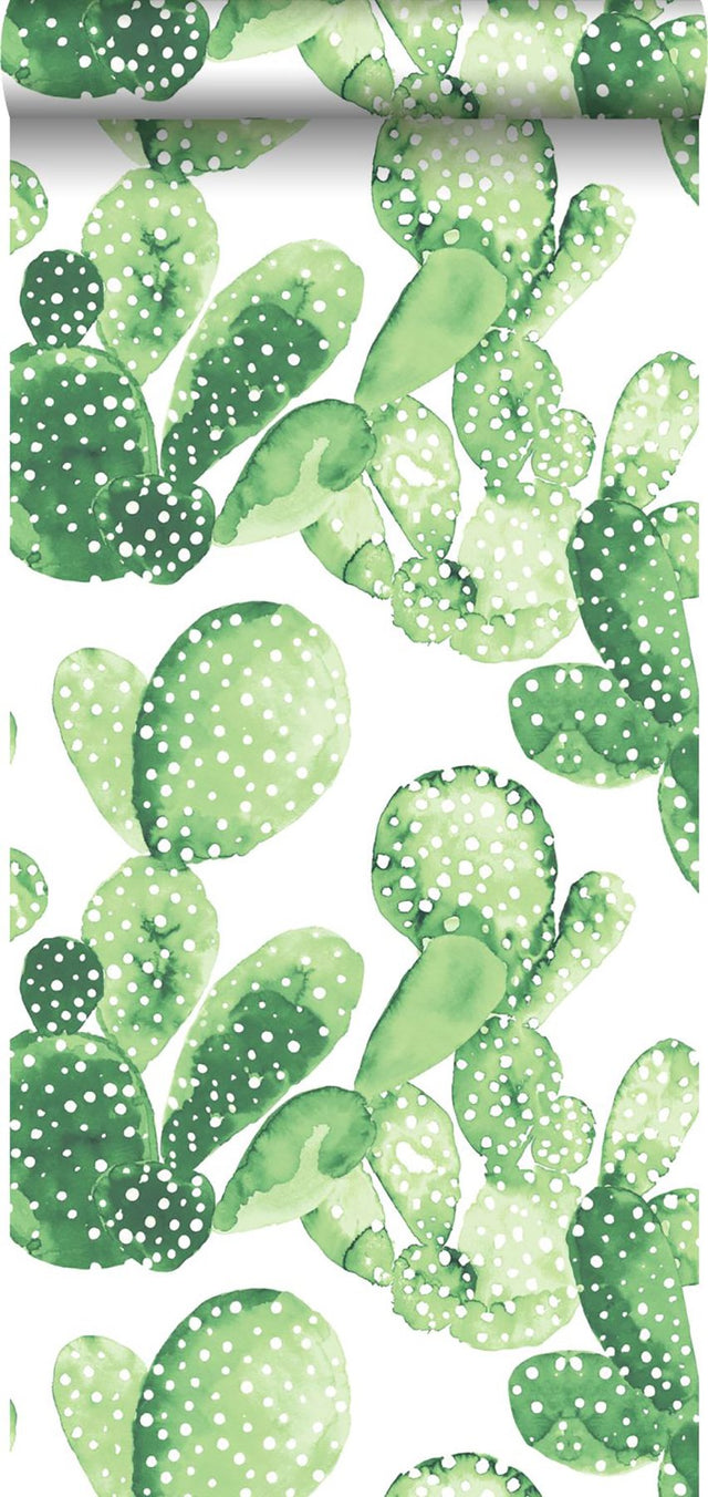 Mimi Green Cactus Wallpaper