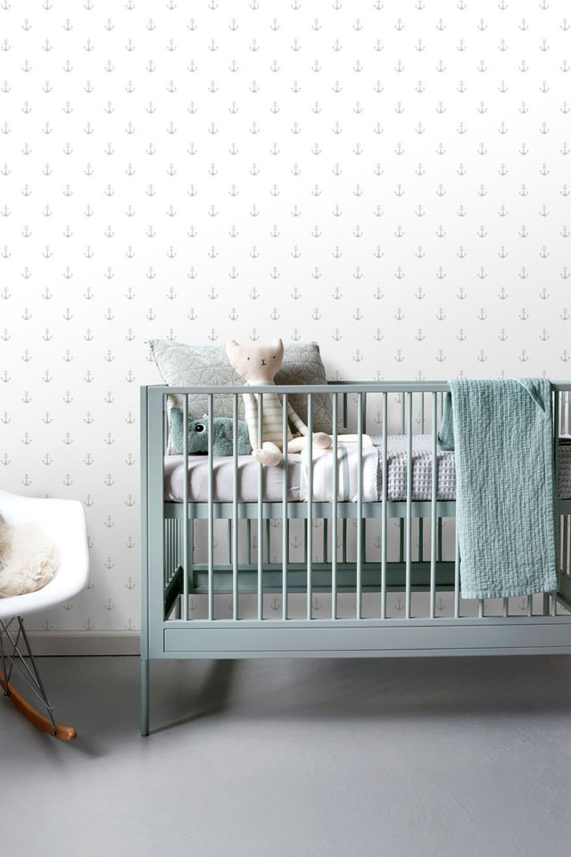 Morton Grey Anchors Wallpaper