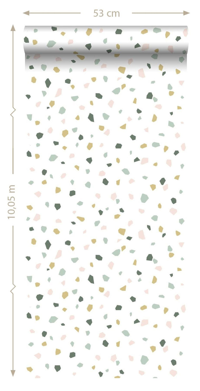 Confetti Pastel Terrazzo Wallpaper