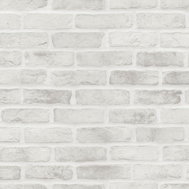 Burnham Grey Brick Wall Wallpaper