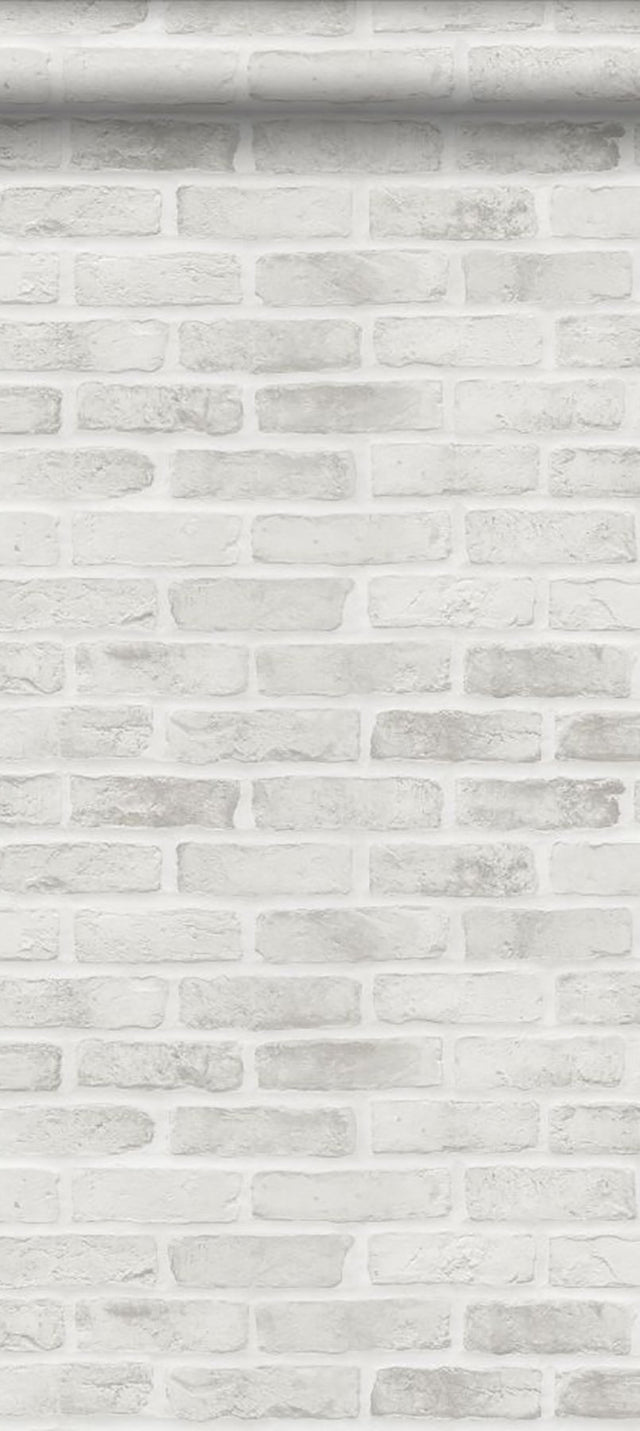 Burnham Grey Brick Wall Wallpaper