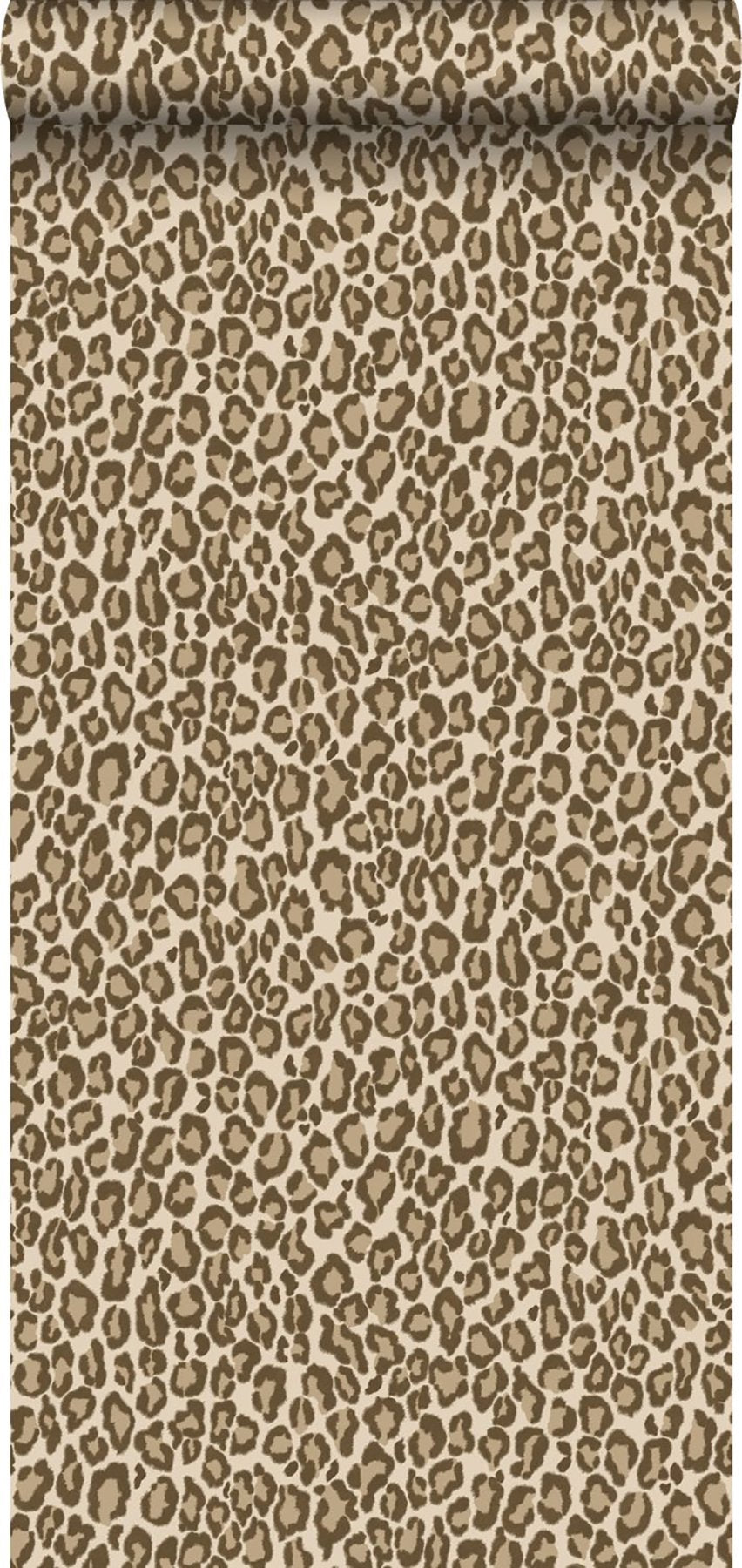Cicely Brown Leopard Skin Wallpaper with Glam Faux Effects Animal Print - ESTA Home DD139152