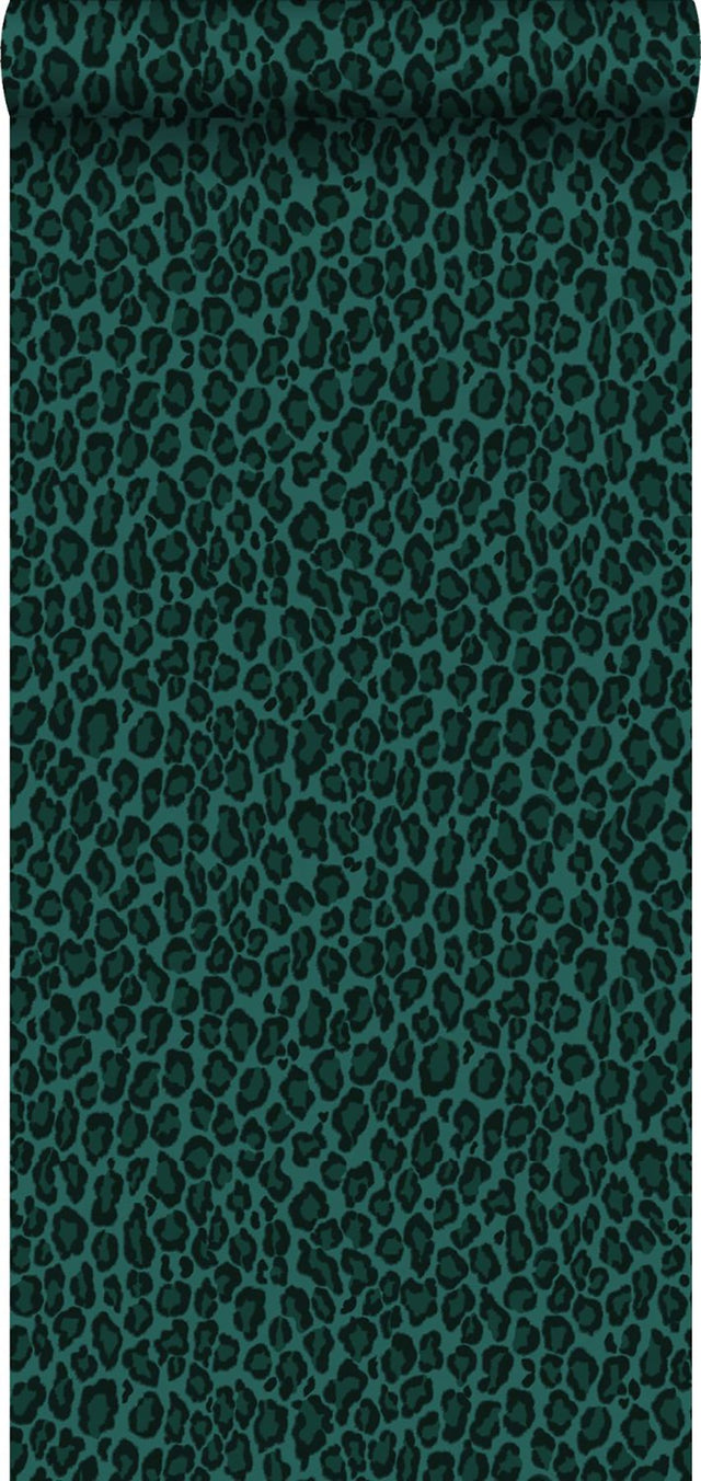 Cicely Green Leopard Skin Wallpaper