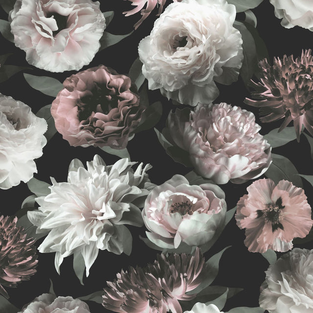 Contessa Blush Flowers Wallpaper with Glam Botanical Floral Pattern - ESTA Home DD139169
