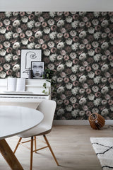 Contessa Blush Flowers Wallpaper with Glam Botanical Floral Pattern - ESTA Home DD139169