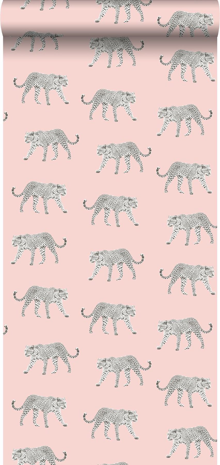 Prowl Pink Jaguars Wallpaper with Bohemian Animal Motif - Brewster DD139177