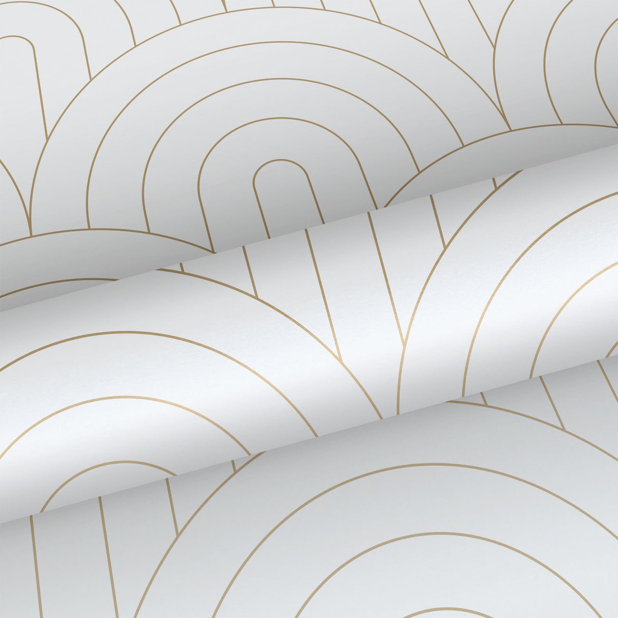 Lalique White Art Deco Motif Geometric Wallpaper - ESTA Home DD139215