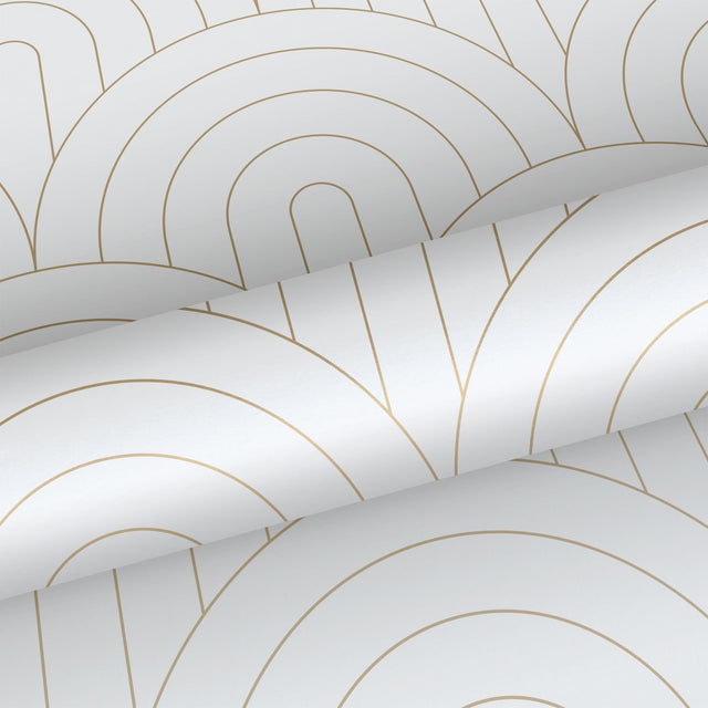 Lalique White Art Deco Motif Geometric Wallpaper - ESTA Home DD139215