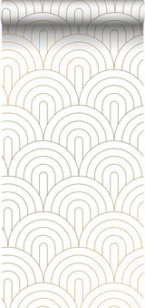 Lalique White Art Deco Motif Geometric Wallpaper - ESTA Home DD139215