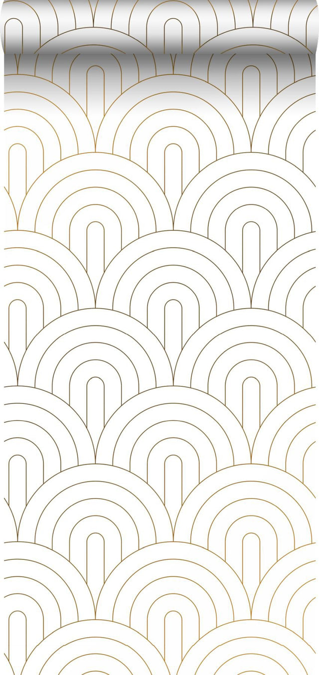 Lalique White Art Deco Motif Geometric Wallpaper - ESTA Home DD139215