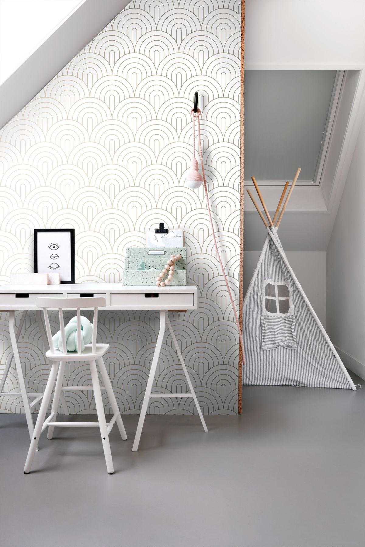 Lalique White Art Deco Motif Geometric Wallpaper - ESTA Home DD139215