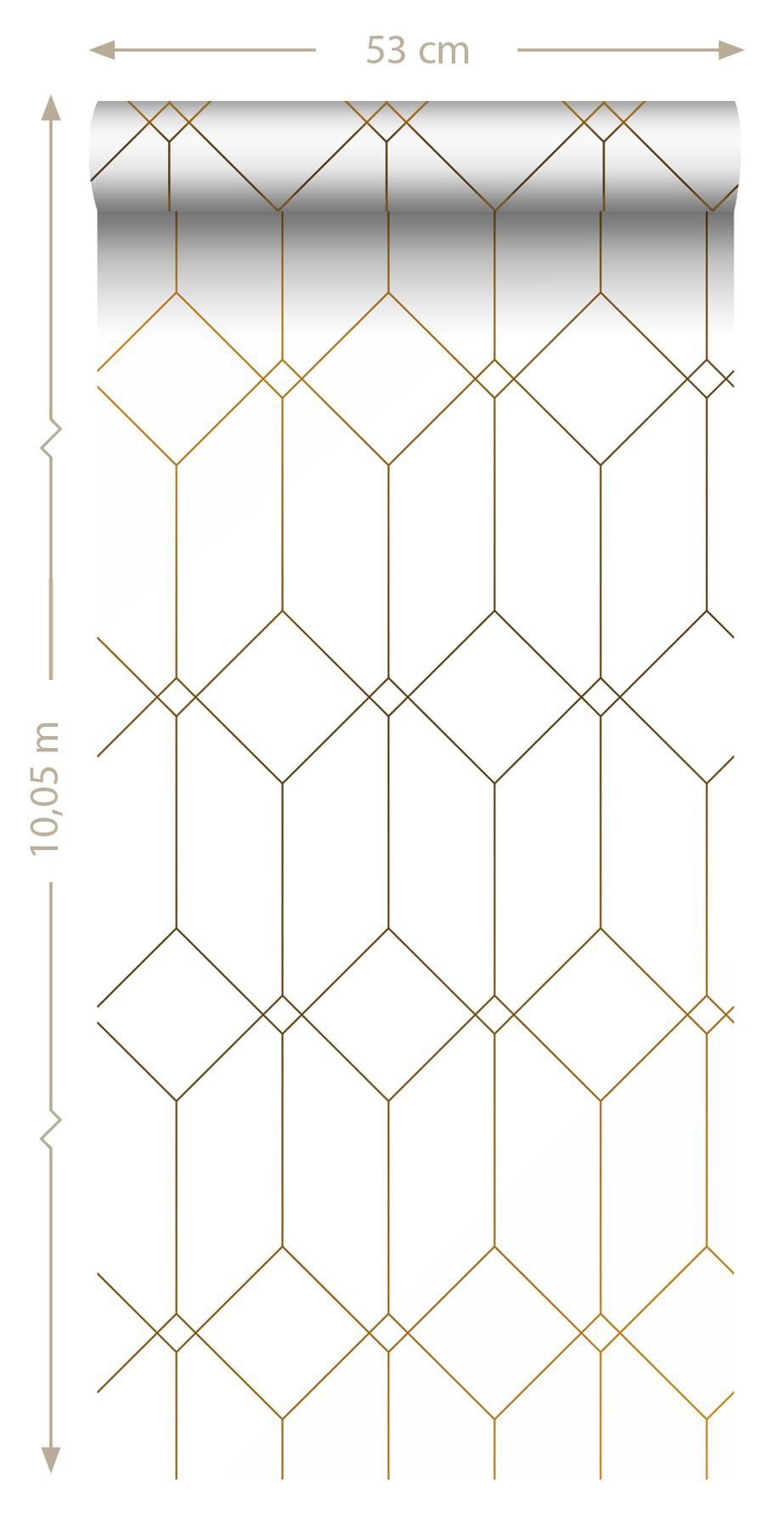 Trilliant White Art Deco Geometric Metallic Wallpaper - ESTA Home DD139223