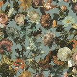 Zarinda Light Blue Flowers Wallpaper with Botanical Bohemian Motif - ESTA Home DD139292