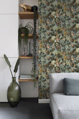 Zarinda Light Blue Flowers Wallpaper with Botanical Bohemian Motif - ESTA Home DD139292