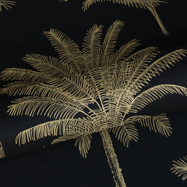 Taj Black Palm Trees Wallpaper