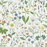 Fiore Green Wildflowers Wallpaper with Botanical Scandinavian Pattern - ESTA Home DD139390