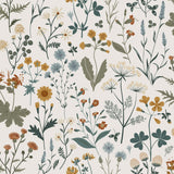 Fiore Blue Wildflowers Wallpaper with Botanical Scandinavian Motif - Brewster DD139391