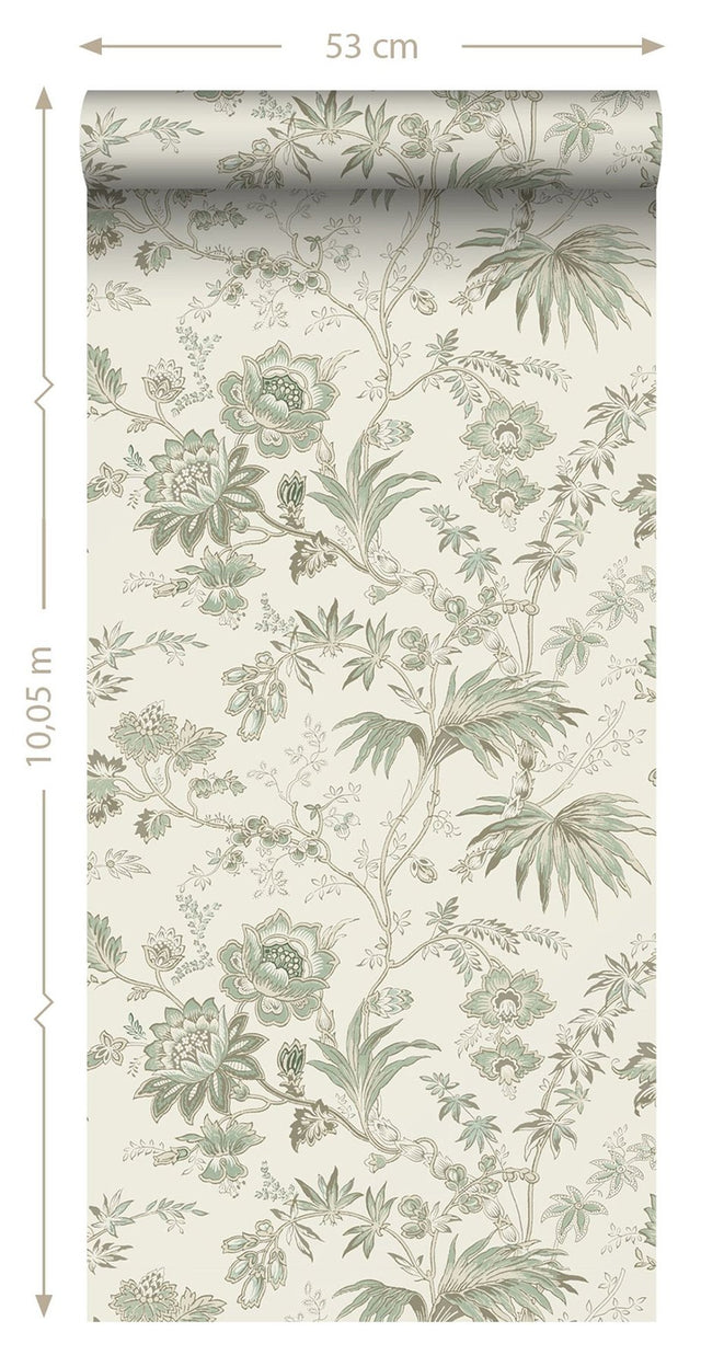 Juliet Neutral Decorative Jacobean Wallpaper