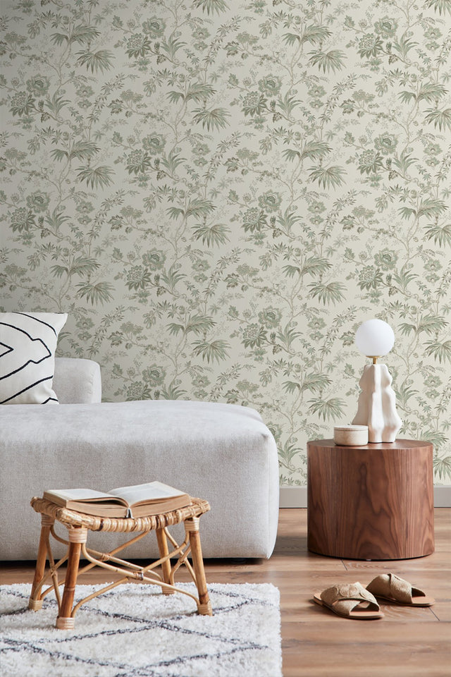 Juliet Neutral Decorative Jacobean Wallpaper