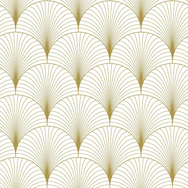 Lempicka White Art Deco Motif Wallpaper