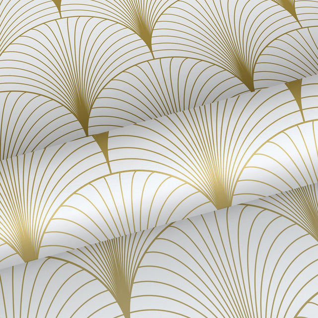 Lempicka White Art Deco Motif Wallpaper