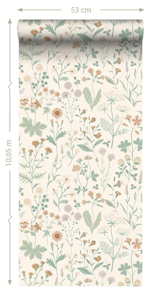 Letitia Cream Summer Meadows Wallpaper